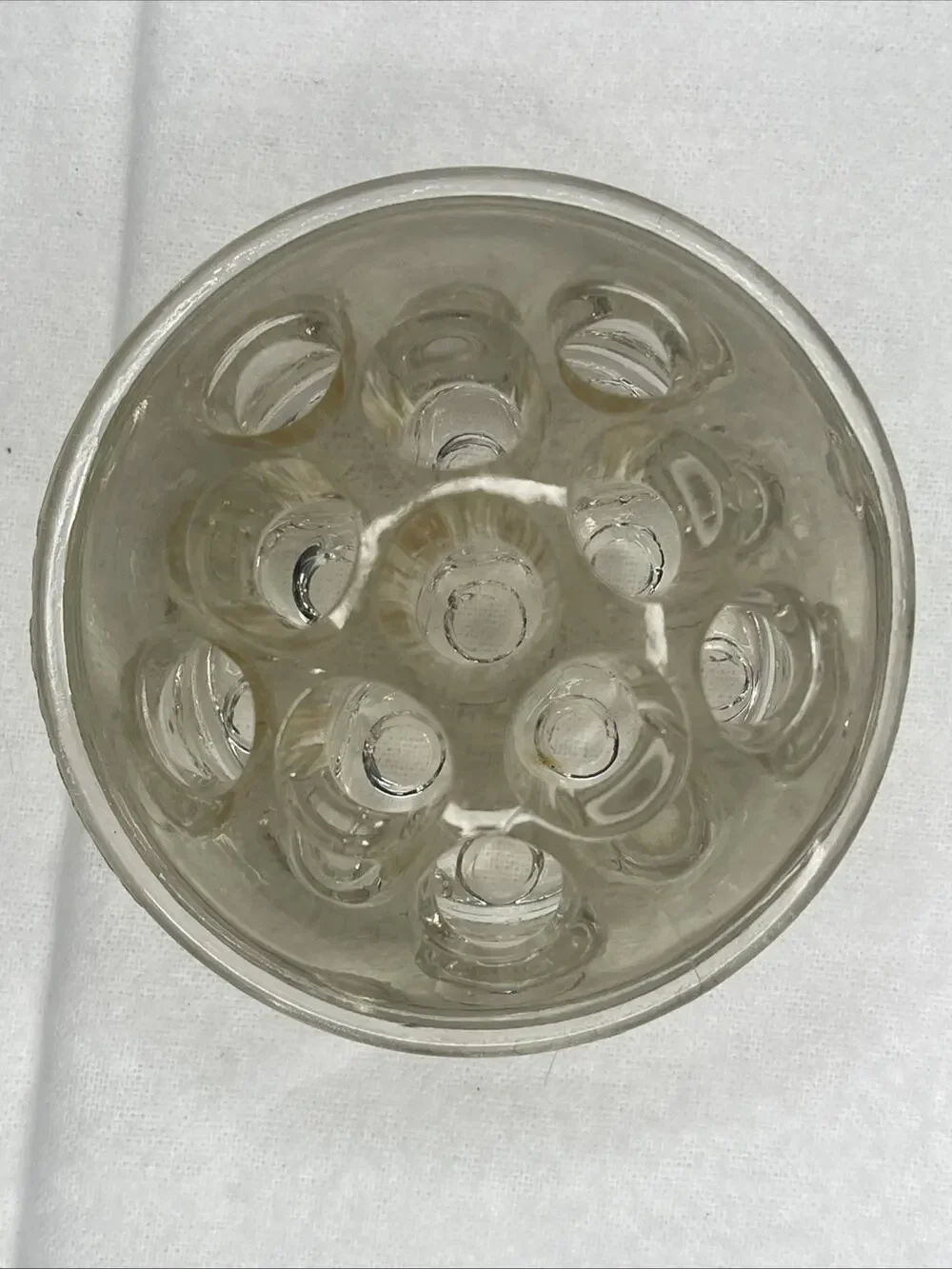 Flower Frog Glass 11 Hole Floral Stem Holder